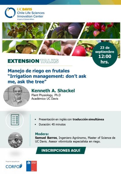 Charla Manejo de riego en frutales